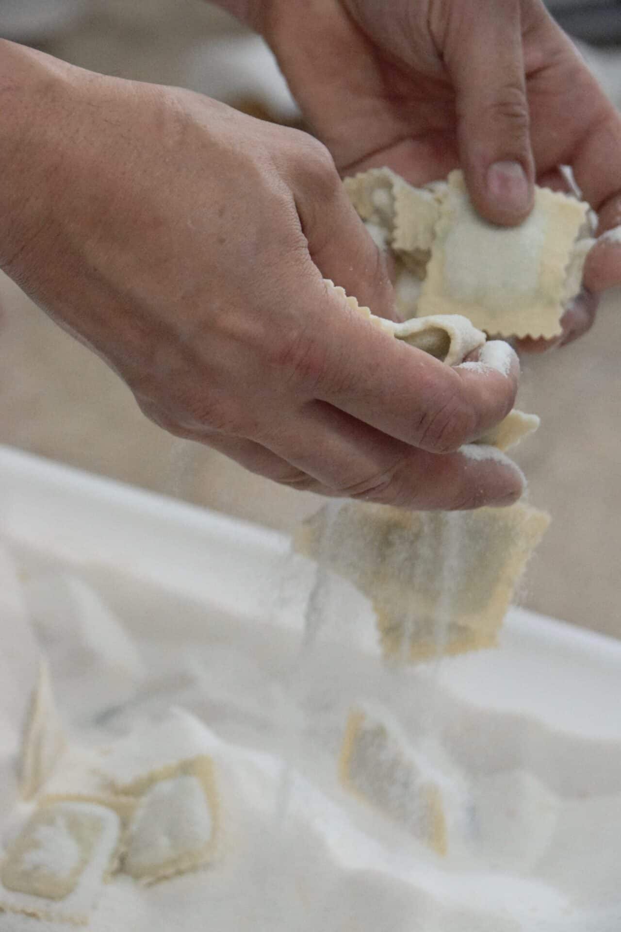 Frische Pasta Zutaten bei Il Golosone