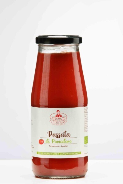 Fruchtige Tomatensugo Passata di Pomodoro aus Bio-Apfel-Tomaten.